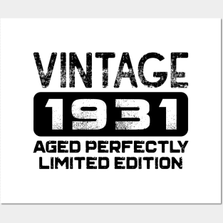 Birthday Gift Vintage 1931 Aged Perfectly Posters and Art